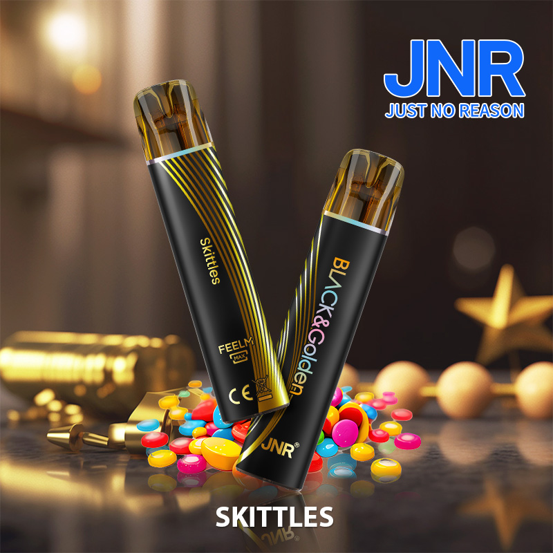 JNR-BLACK&Gloden-600+200 puffs-vape-e-cigarette