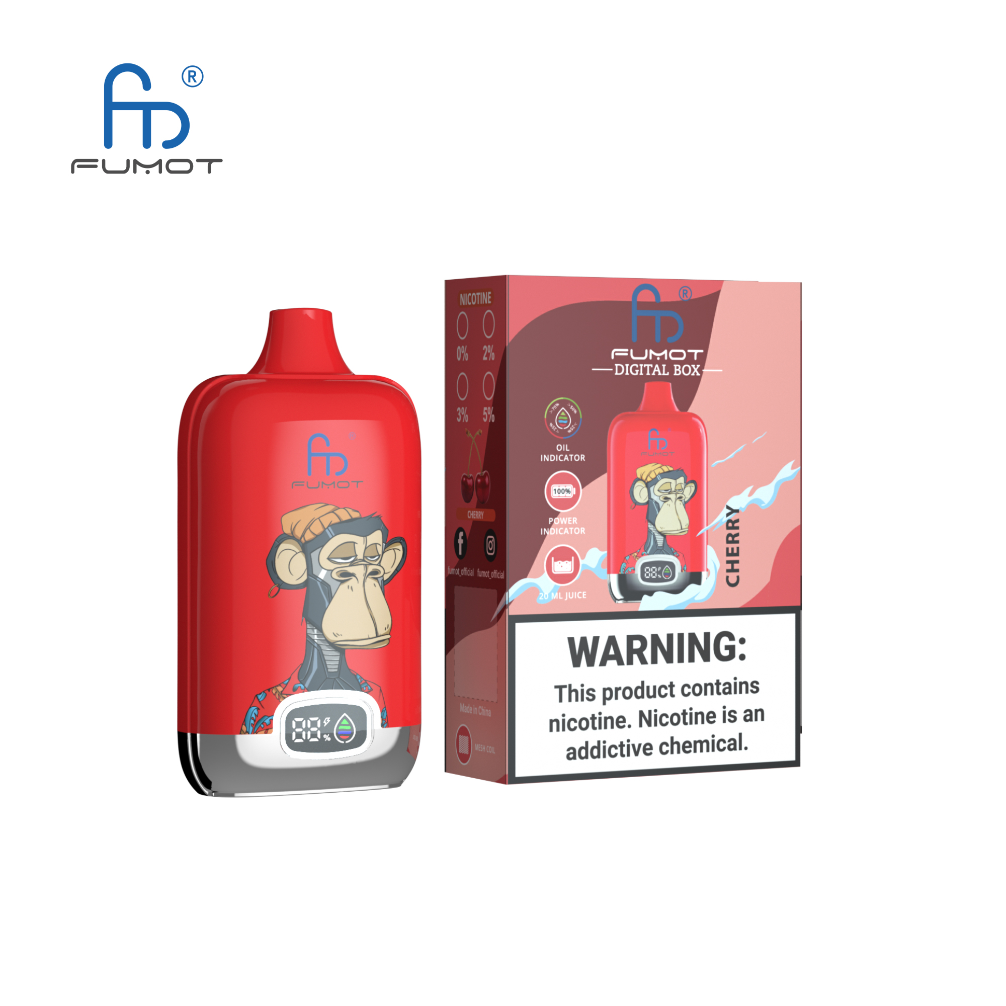 Fumot-Digital-Box-12000 puffs-vape-E-cigarette-Original factory low-price wholesale