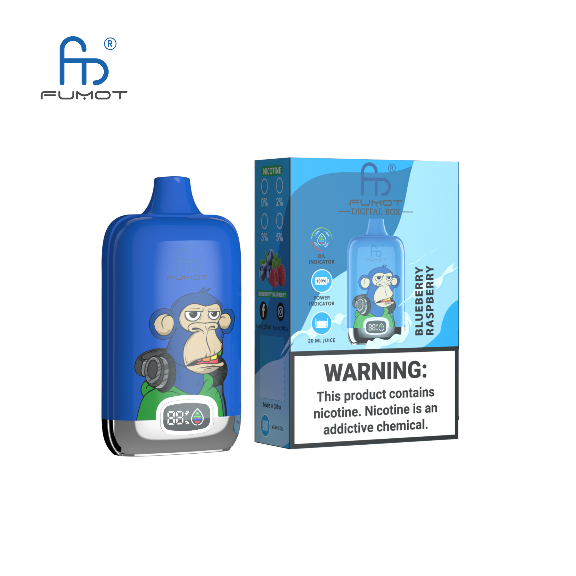 Fumot-Digital-Box-12000 puffs-vape-E-cigarette-Original factory low-price wholesale