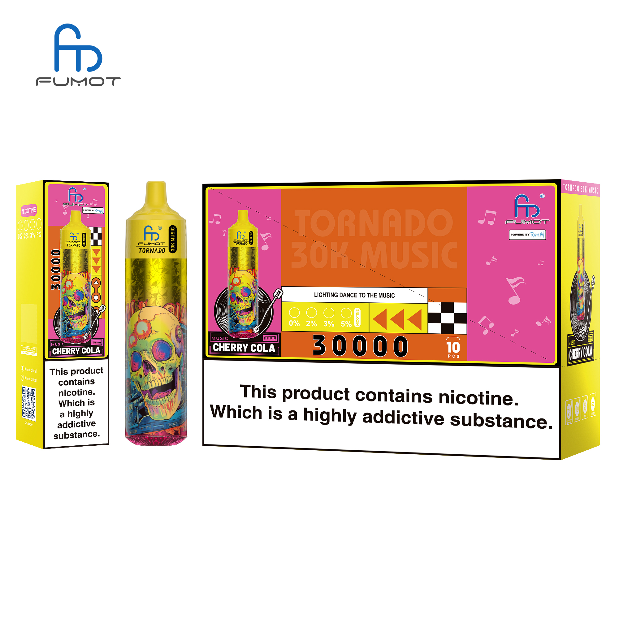 Tornado 3oK Music-30000 puffs-vape-E-cigarette-Original factory low-price wholesale
