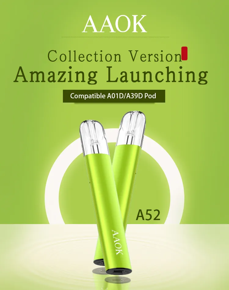 Aaok A52 Disposable Pen – 2ml Vape Mini E-Cigarette, Disposable Pod, Refillable Vaping