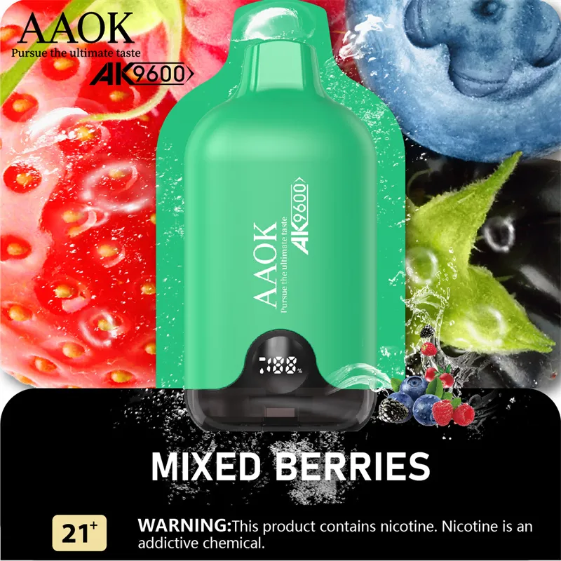 Aaok- Ak9600 Puffs-Vape-E-cigarette-Original factory low-price wholesale
