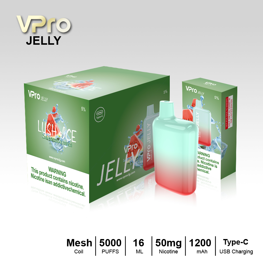 VPro-JELLY 5000 puffs-vape-e-cigarette-original factory-low-price wholesale