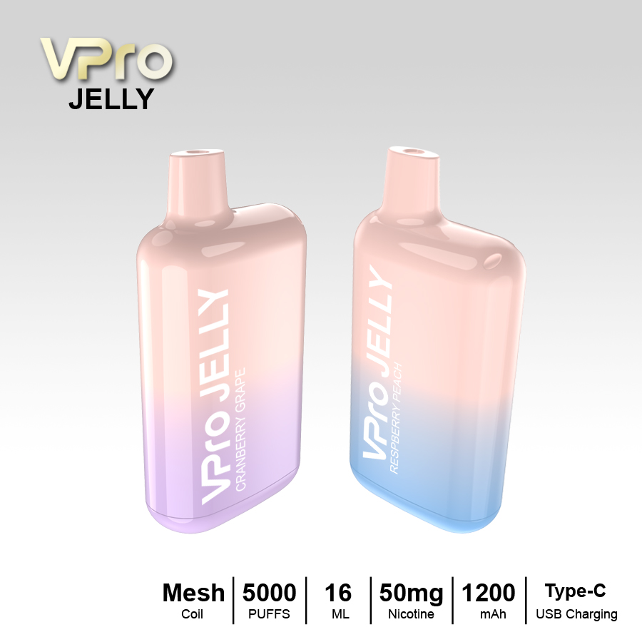 VPro-JELLY 5000 puffs-vape-e-cigarette-original factory-low-price wholesale