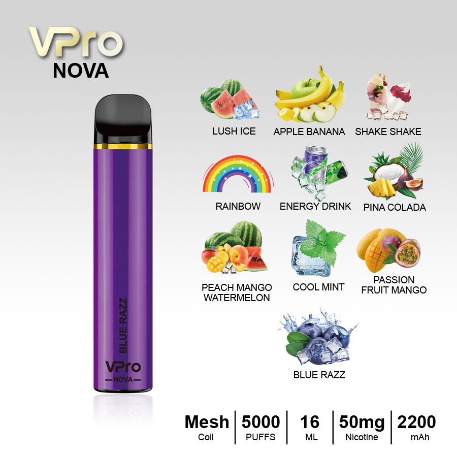 VPro-NOVA-5000 Puffs-Vape-Original Factory-Low-Price Wholesale