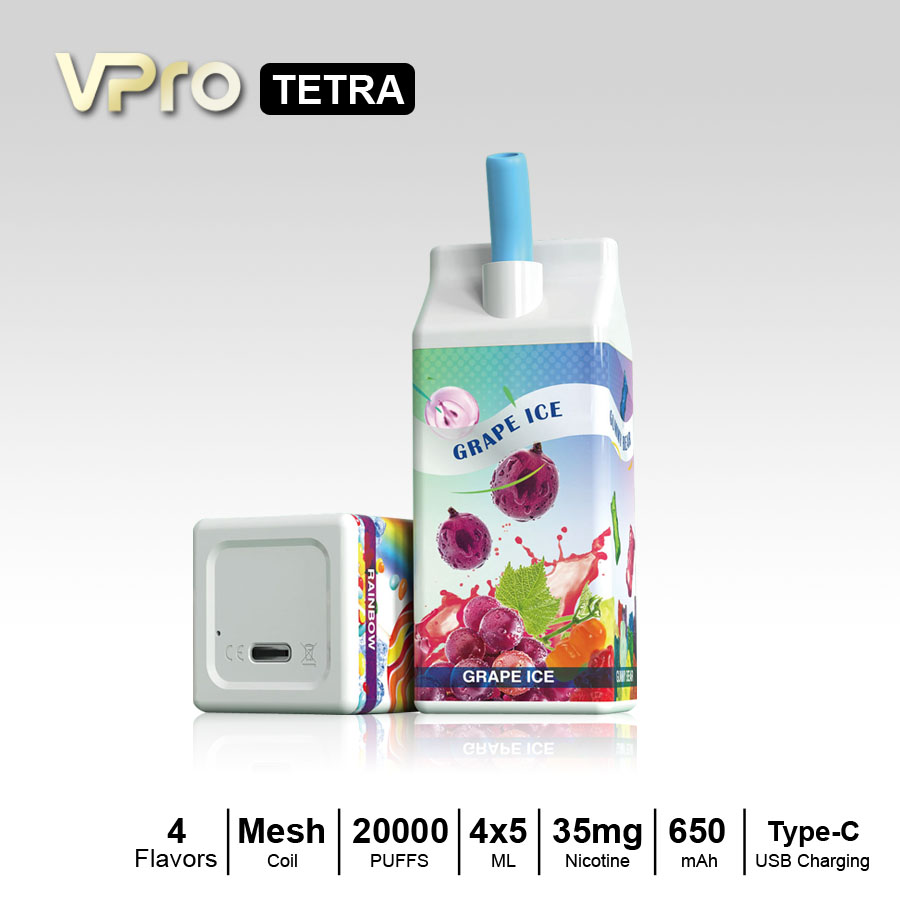 VPro-TETRA-Disposable-20000 puffs-vape-E-cigarette-Original factory low-price wholesale