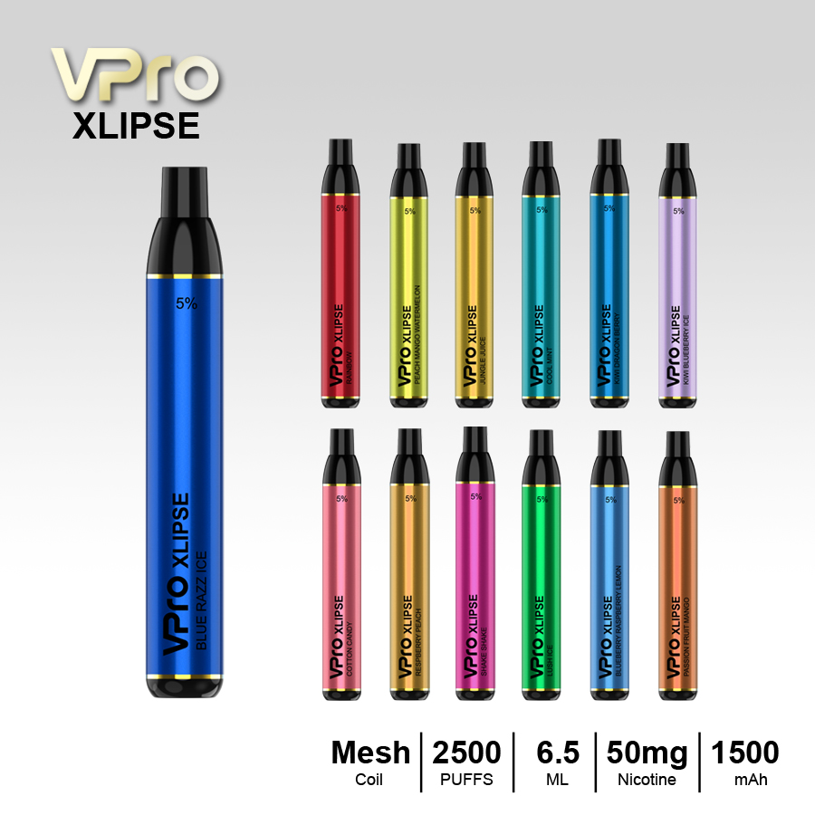 VPro-XLIPSE-vape-2500puffs-China factory low price wholesale