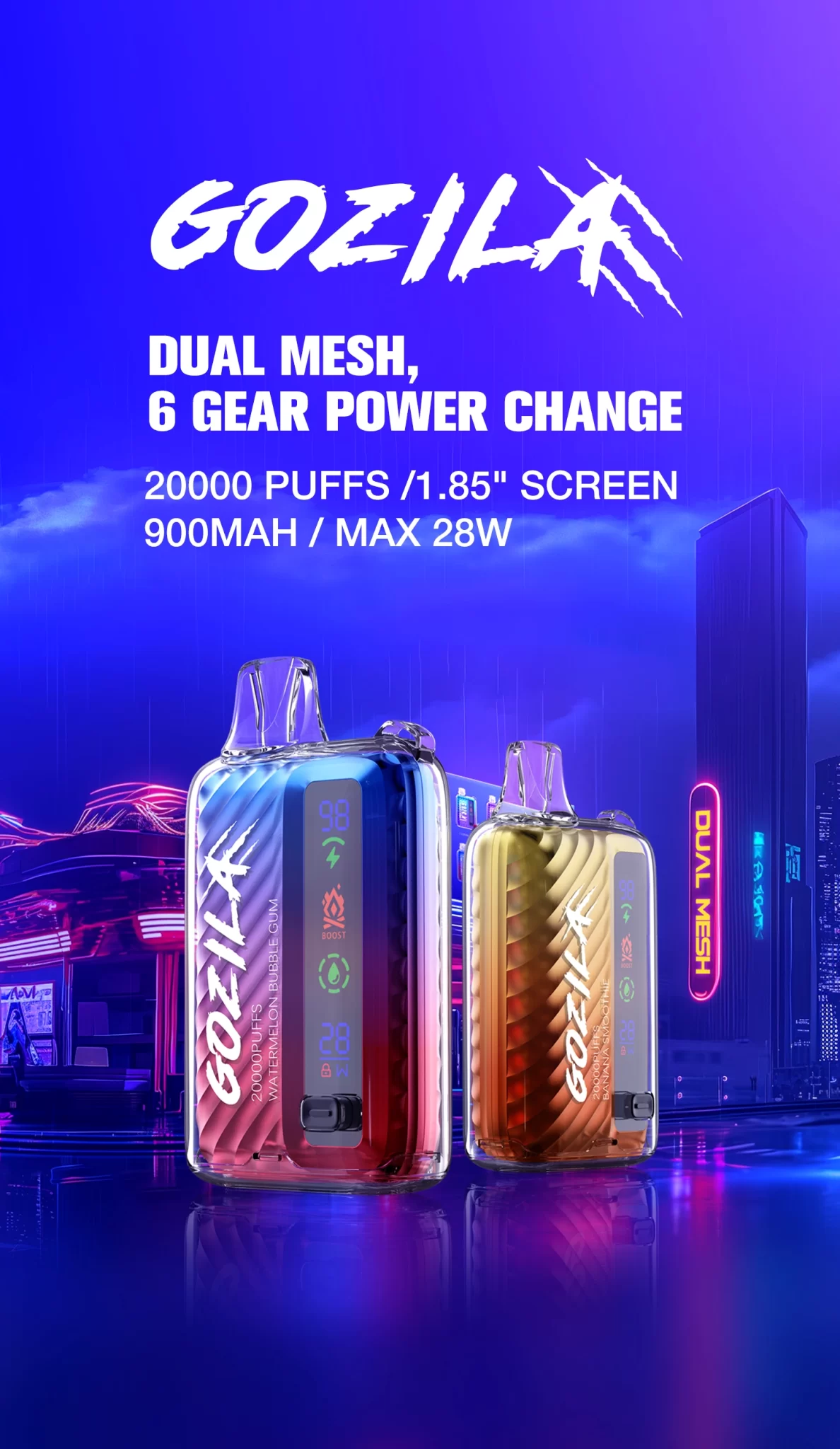 Vape-KEYSTONE-GOZILA-10000-20000puffs Original-factory-low-price-wholesale