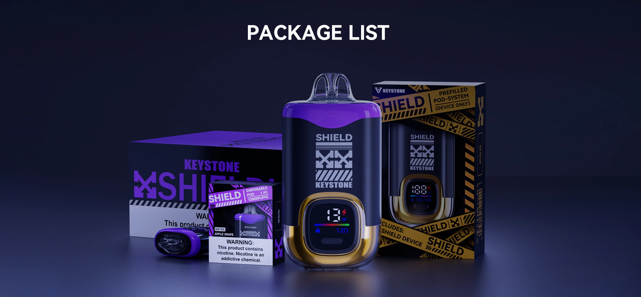 Vape-KEYSTONE-SHIELD-12000puffs-Original-factory-low-price-wholesale